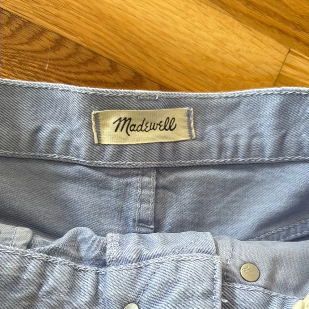 Light purple denim shorts